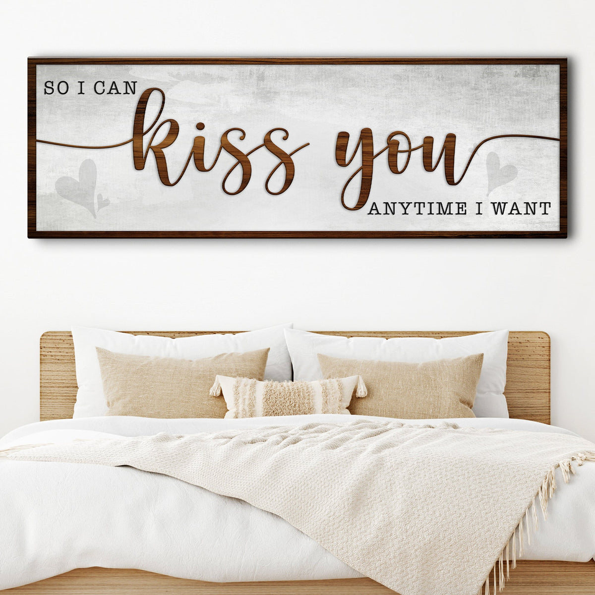 Kiss You Anytime Bedroom Sign