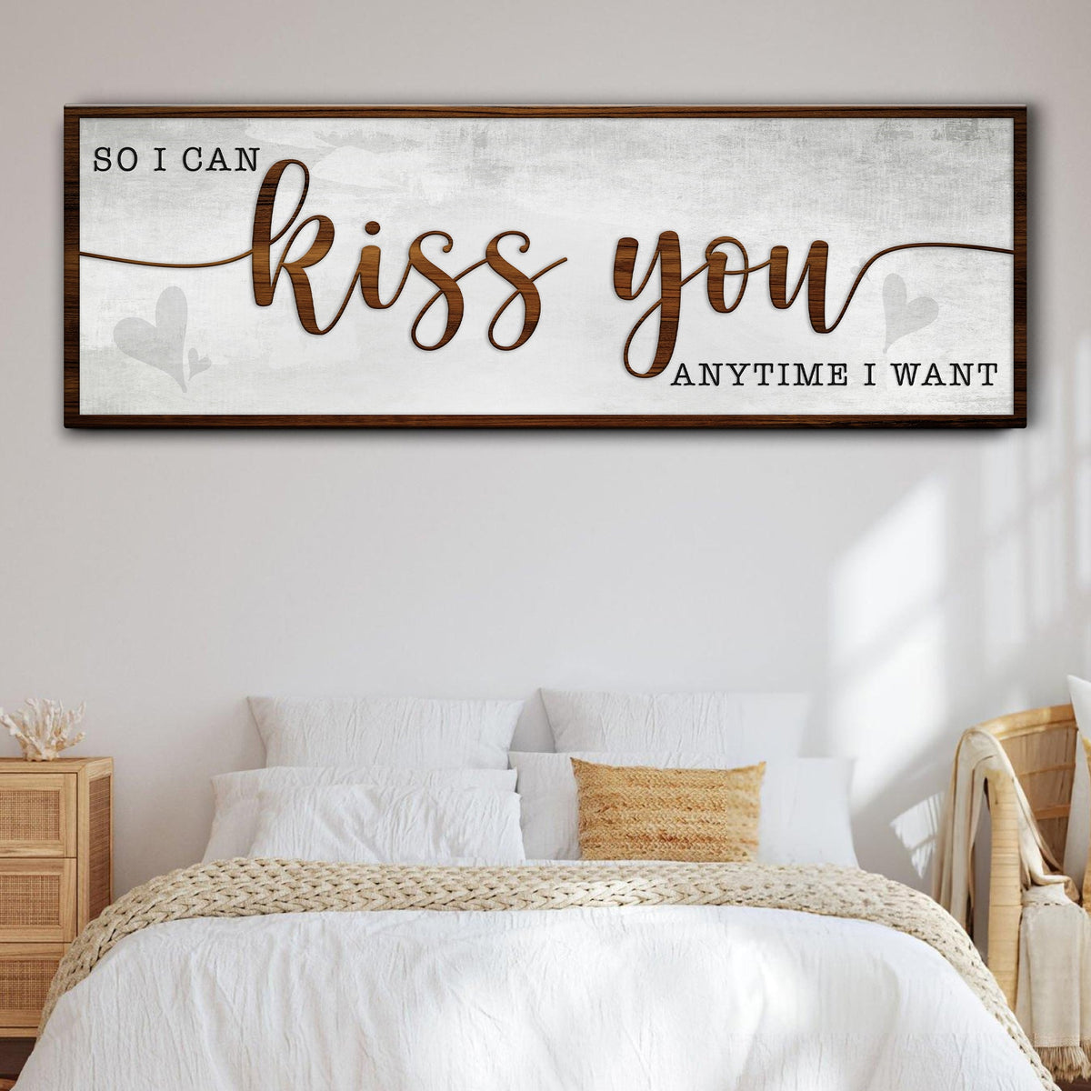 Kiss You Anytime Bedroom Sign