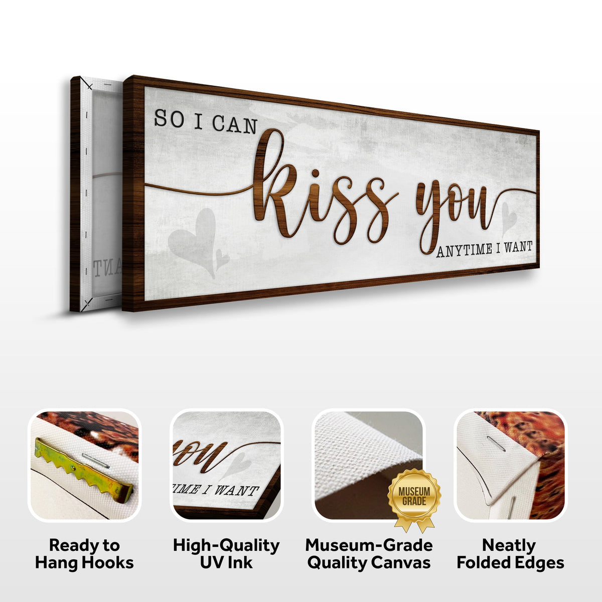 Kiss You Anytime Bedroom Sign