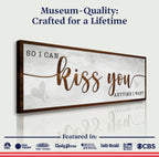 Kiss You Anytime Bedroom Sign