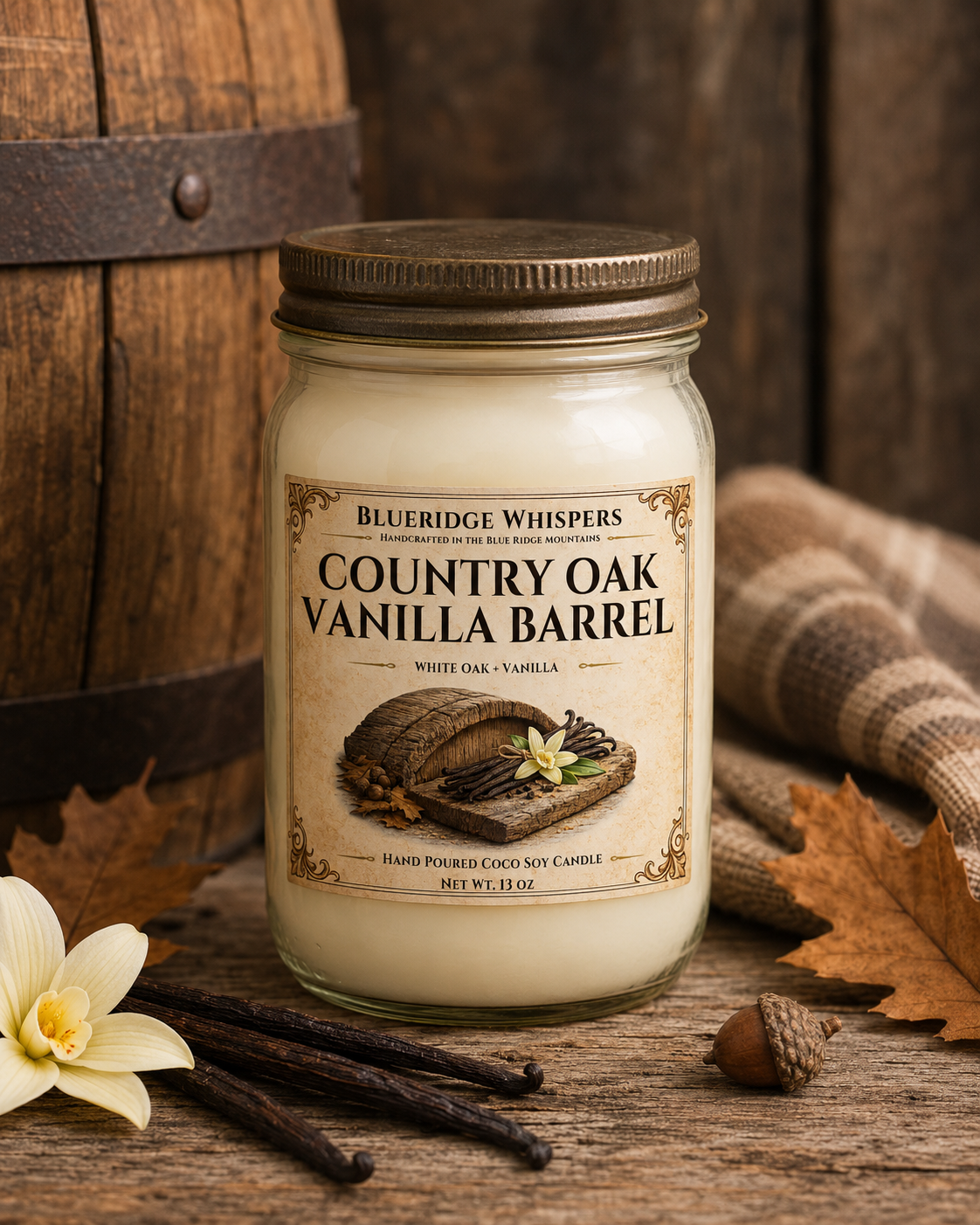 Country Oak + Vanilla Candle