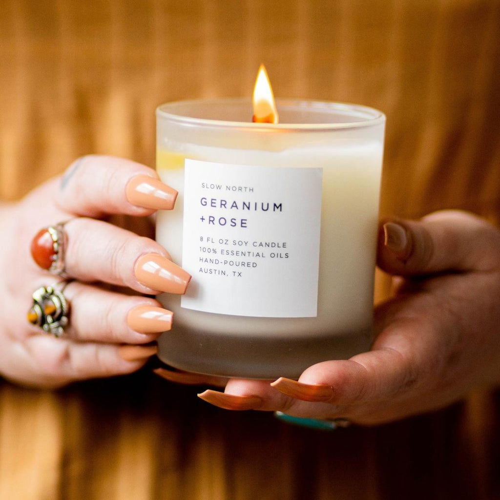 Geranium + Rose Candle