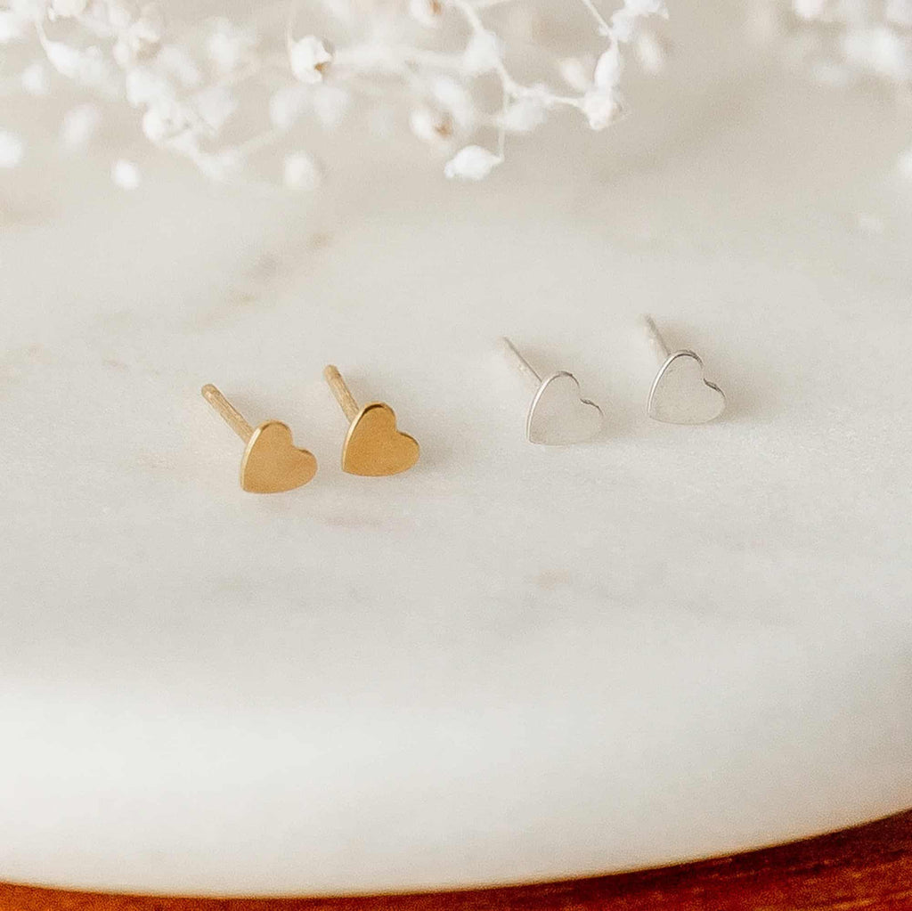 Mini Heart Stud Earrings