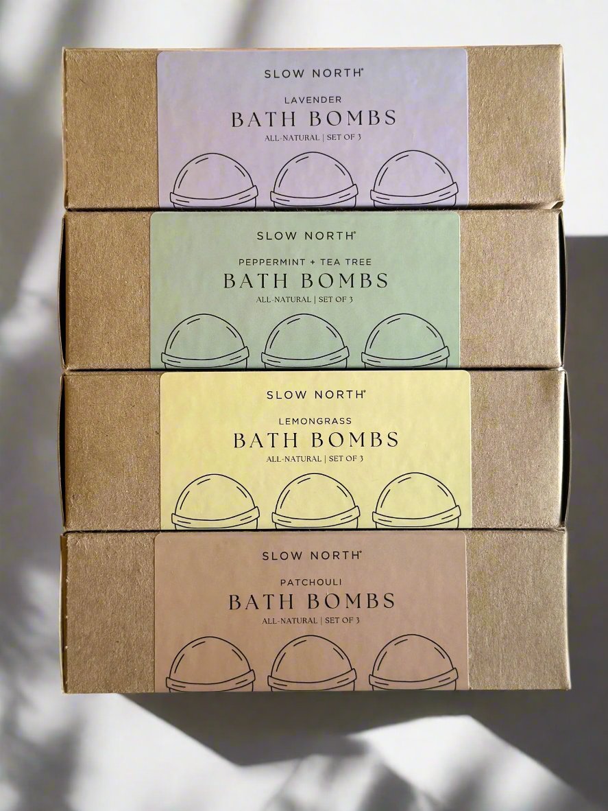 Peppermint + Tea Tree Bath Bombs (Set of 3)