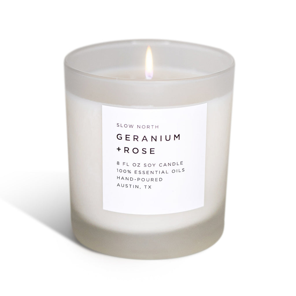 Geranium + Rose Candle