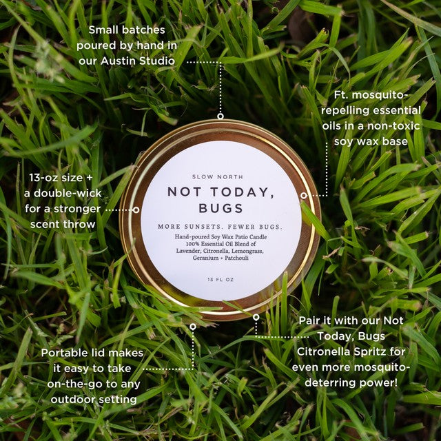 Not Today, Bugs 2-Wick Candle