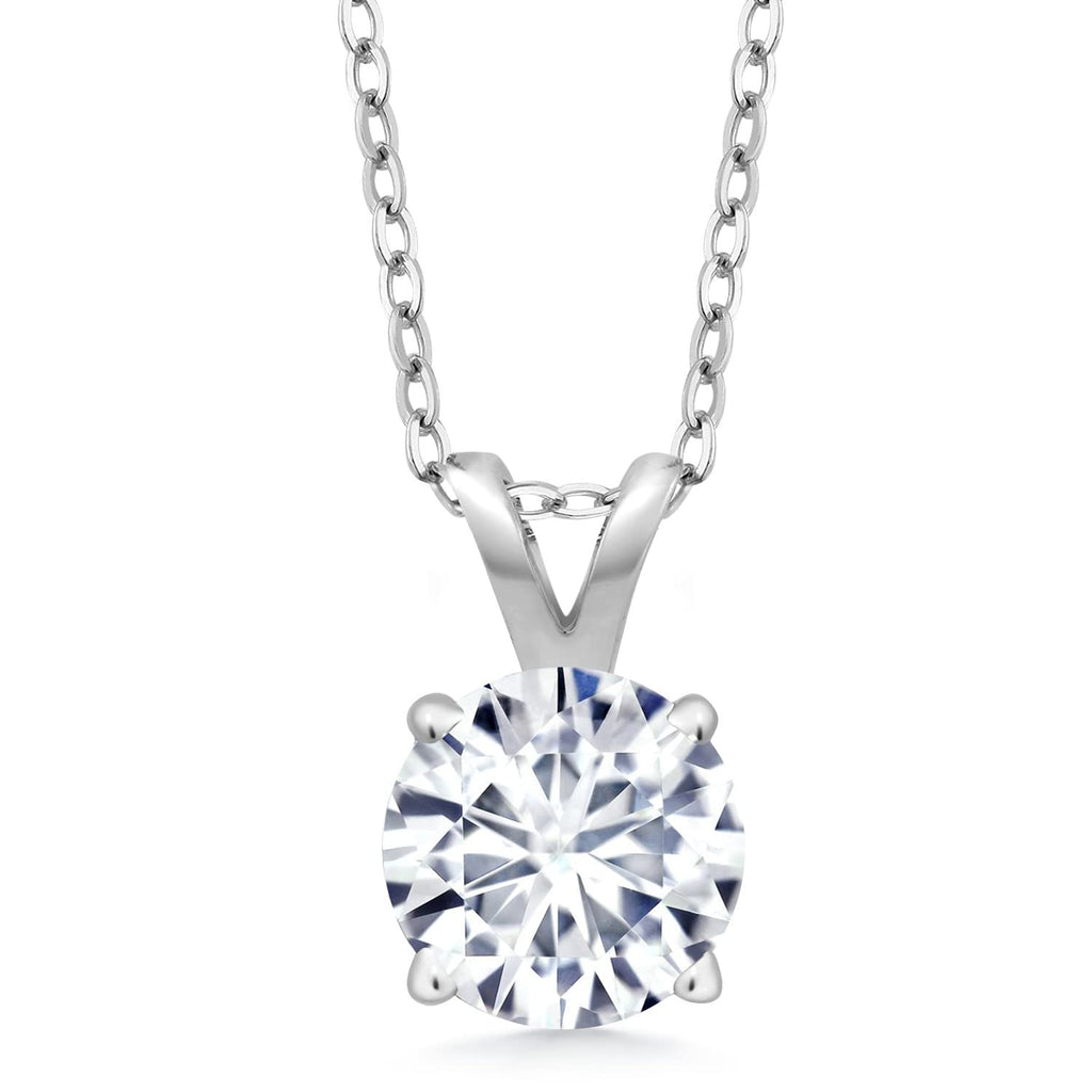 Moissanite Solitaire Pendant Necklace