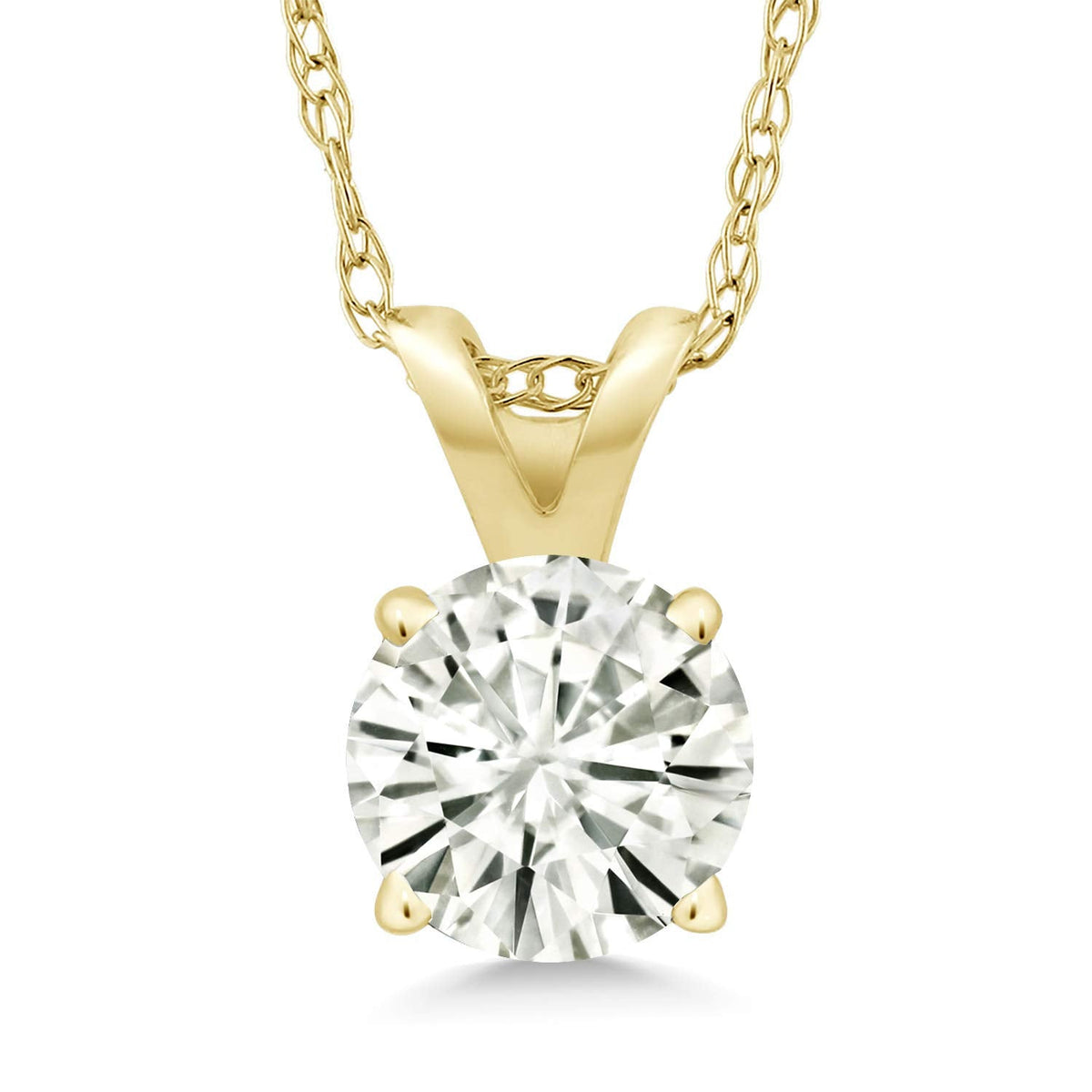 Moissanite Solitaire Pendant Necklace