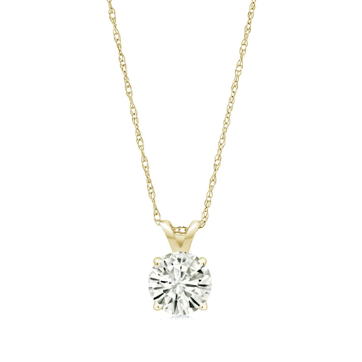 Moissanite Solitaire Pendant Necklace