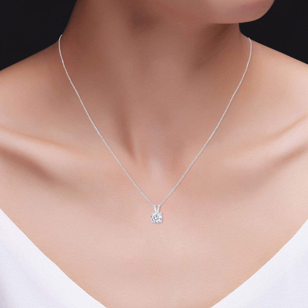 Moissanite Solitaire Pendant Necklace