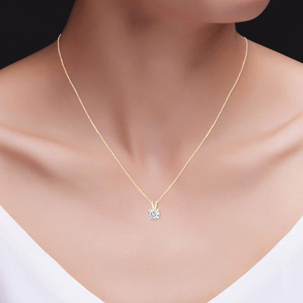 Moissanite Solitaire Pendant Necklace