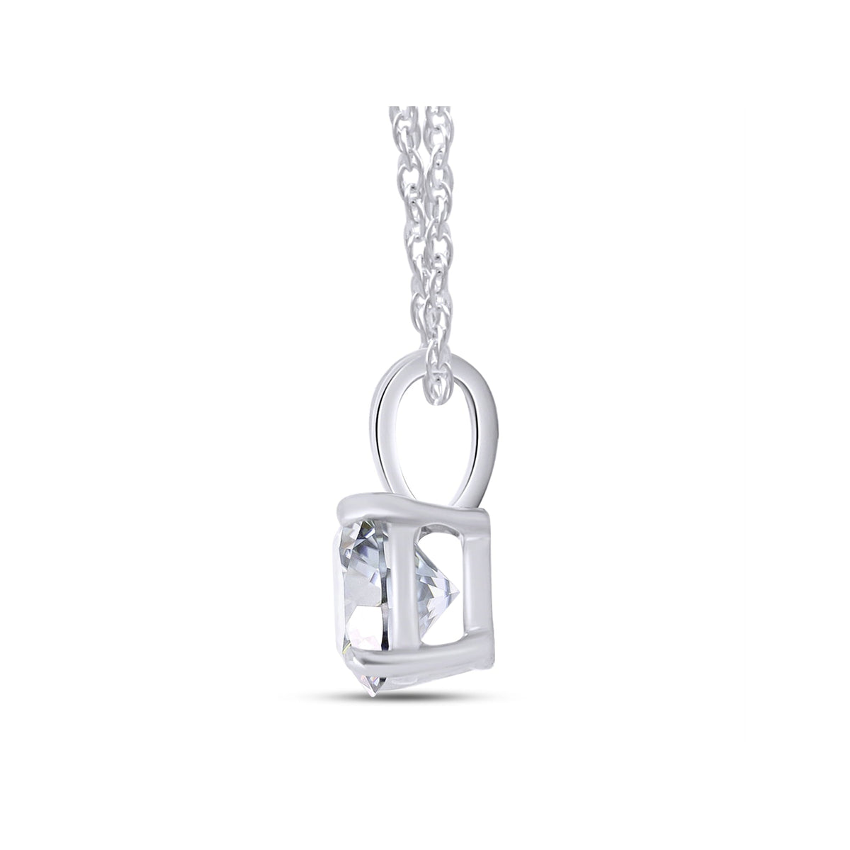 Moissanite Solitaire Pendant Necklace