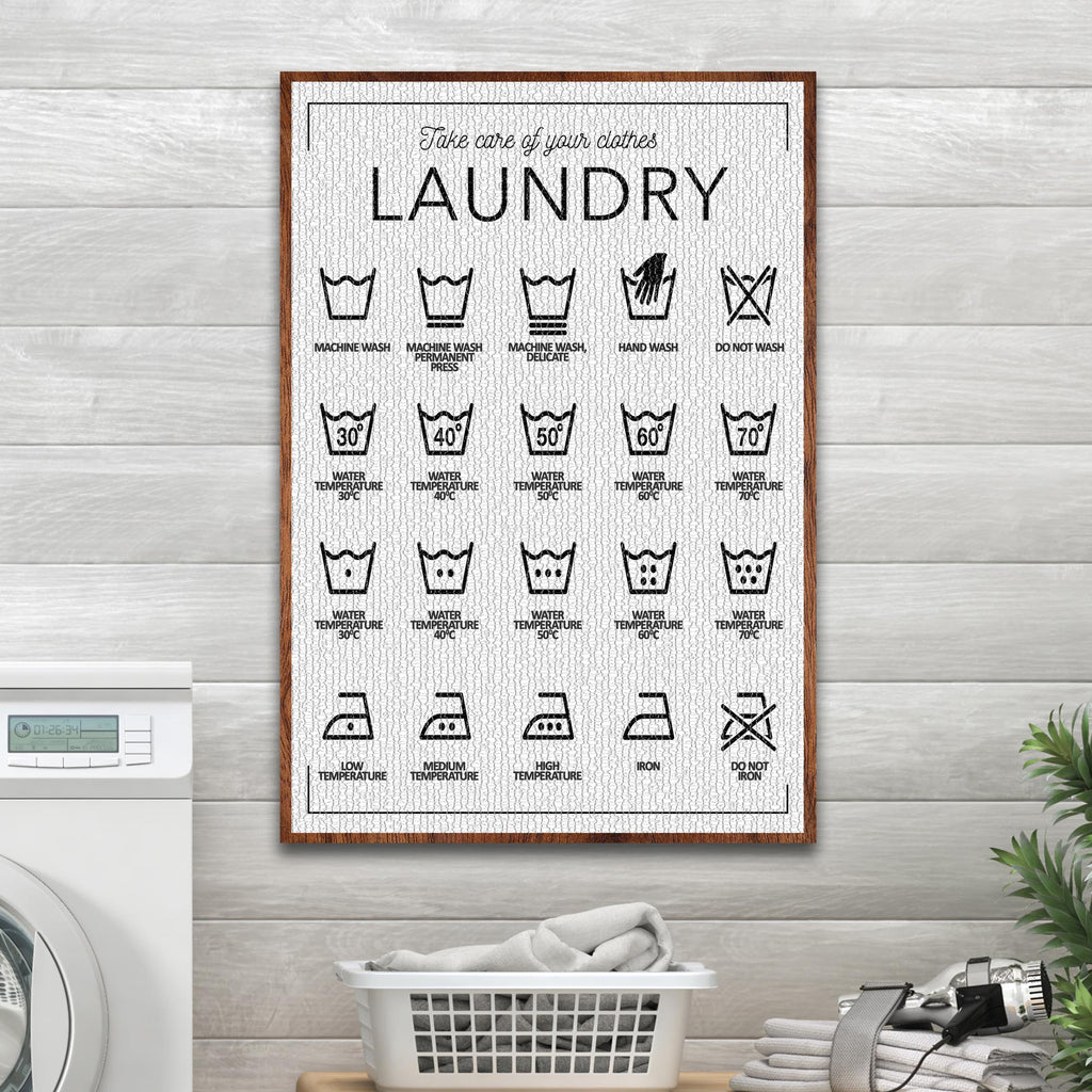 Laundry Symbols Sign