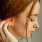 Ribbon Huggie Hoops