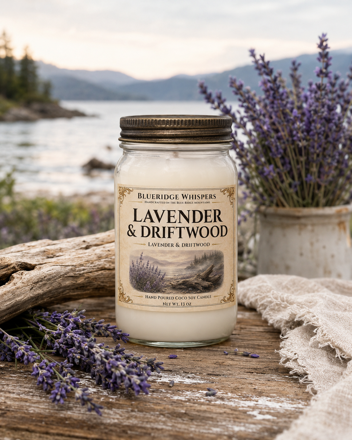 Lavender Driftwood Candle