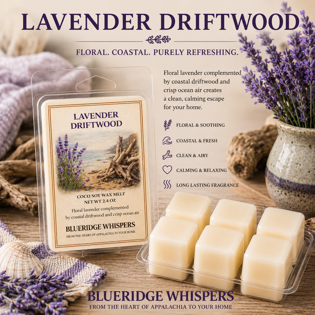 Lavender Driftwood Wax Melts