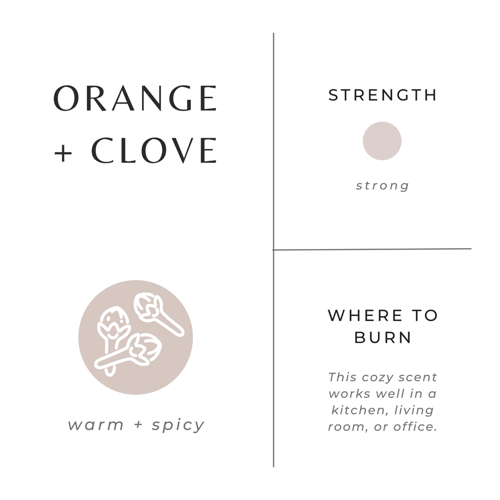 Orange + Clove + Cinnamon Soy Candle