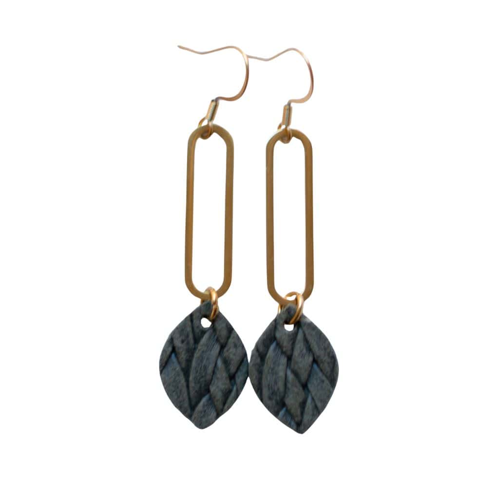 Woven Olive Earrings